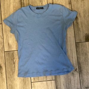 Baby blue brandy Melville short tee
